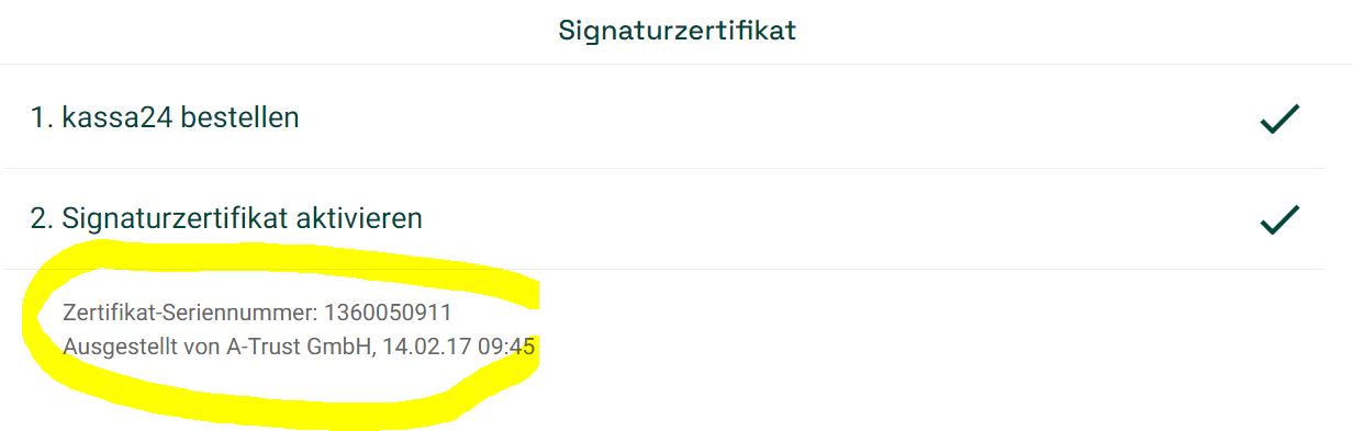 Signaturzertifikat