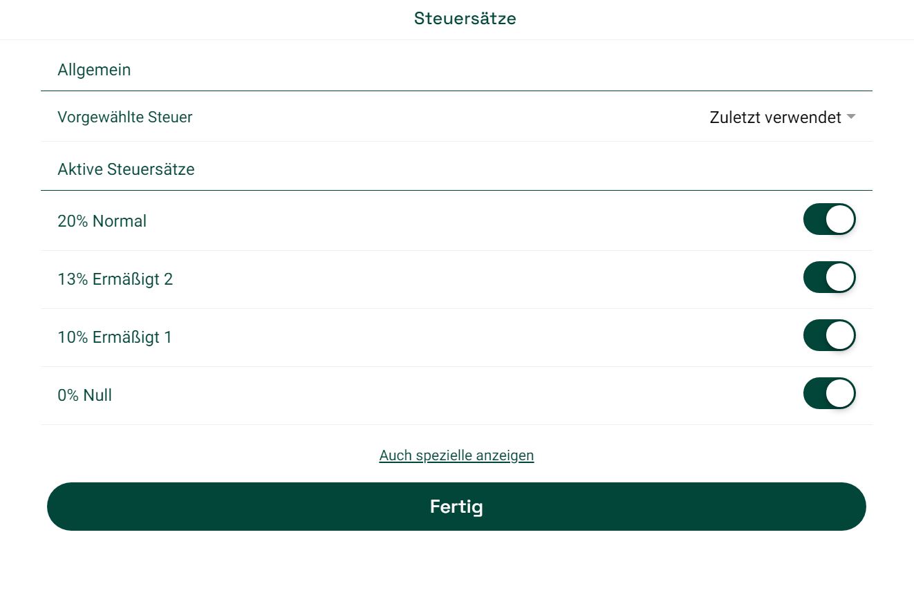 Steuersätze
